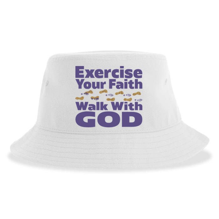 Exercise Your Faith Walk With God Christian Sustainable Bucket Hat