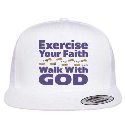 Exercise Your Faith Walk With God Christian Flatbill Hat