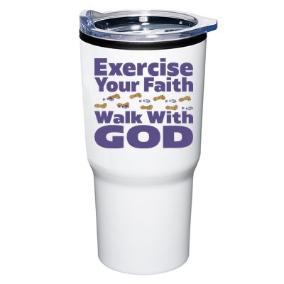 Exercise Your Faith Walk With God Christian Tumbler