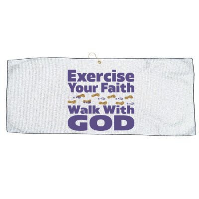 Exercise Your Faith Walk With God Christian Large Microfiber Waffle Golf Towel