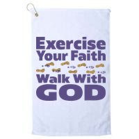 Exercise Your Faith Walk With God Christian Golf Towel