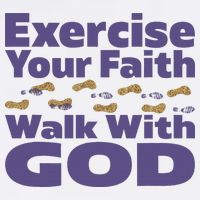 Exercise Your Faith Walk With God Christian Golf Towel