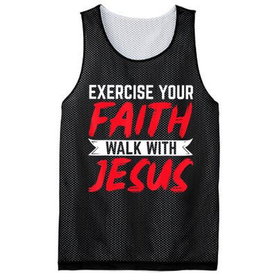 Exercise Your Faith Walk With Jesus Christian Religious Mesh Reversible Basketball Jersey Tank