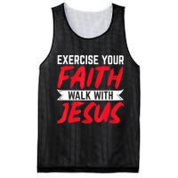 Exercise Your Faith Walk With Jesus Christian Religious Mesh Reversible Basketball Jersey Tank
