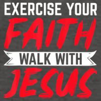 Exercise Your Faith Walk With Jesus Christian Religious Vector Backpack