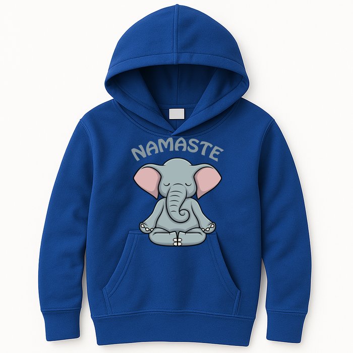 Elephant Yoga Funny Gift Funny Elephant Namaste Hatha Yoga Great Gift Kids Hoodie