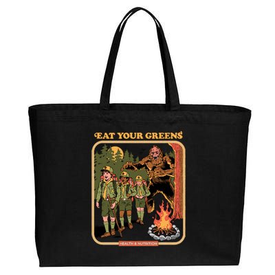 Eat Your Greens Cotton Canvas Jumbo Tote