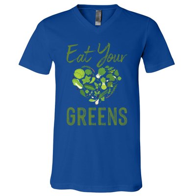 Eat Your Greens Gift Beautiful Vegan Tees Cool Gift V-Neck T-Shirt