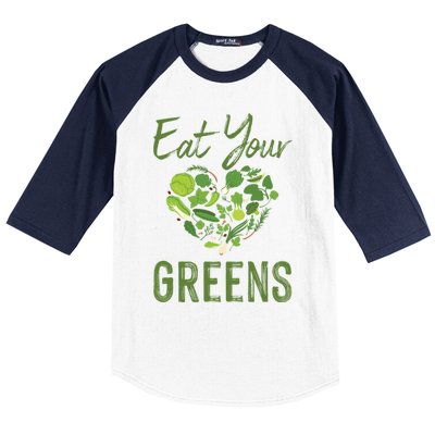 Eat Your Greens Gift Beautiful Vegan Tees Cool Gift Baseball Sleeve Shirt