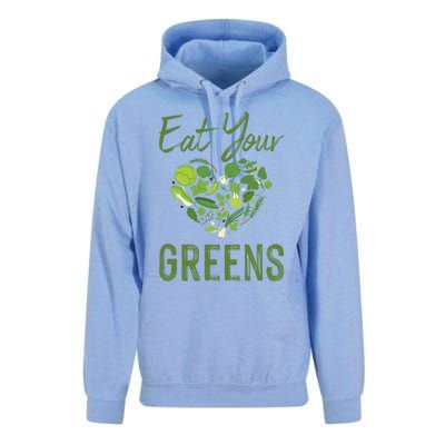 Eat Your Greens Gift Beautiful Vegan Tees Cool Gift Unisex Surf Hoodie