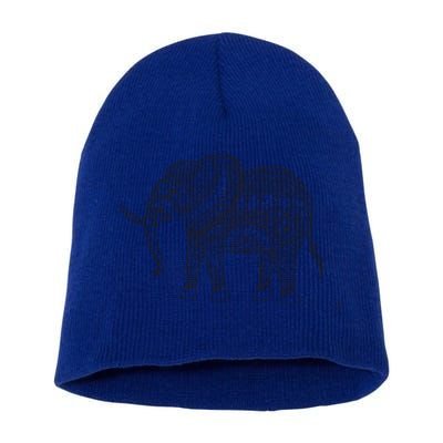 Elephant Yoga Gift Short Acrylic Beanie