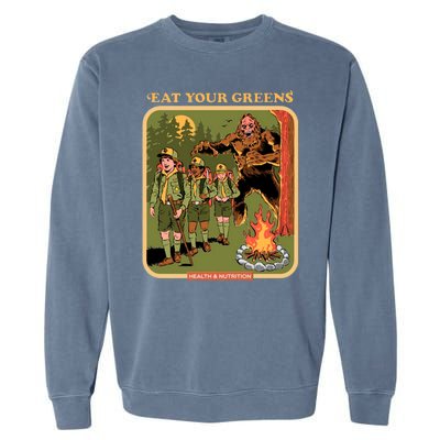 Eat Your Greens Shirt Funny Retro Vintage Garment-Dyed Sweatshirt