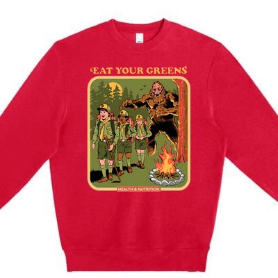 Eat Your Greens Shirt Funny Retro Vintage Premium Crewneck Sweatshirt