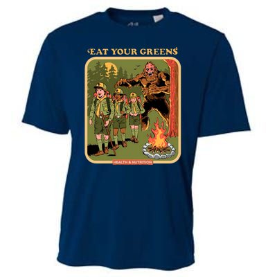 Eat Your Greens Shirt Funny Retro Vintage Cooling Performance Crew T-Shirt