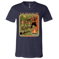 Eat Your Greens Shirt Funny Retro Vintage V-Neck T-Shirt