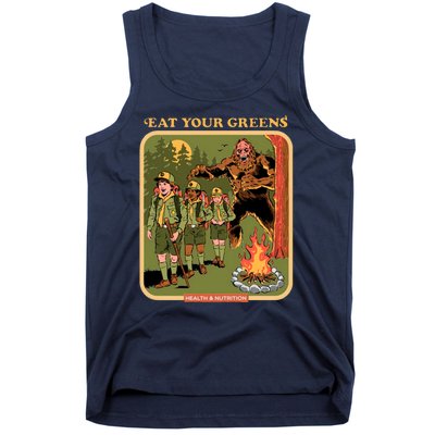 Eat Your Greens Shirt Funny Retro Vintage Tank Top