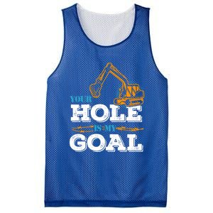 Excavator Your Hole Is My Goal Gift Mesh Reversible Basketball Jersey Tank