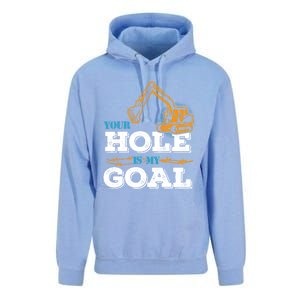 Excavator Your Hole Is My Goal Gift Unisex Surf Hoodie