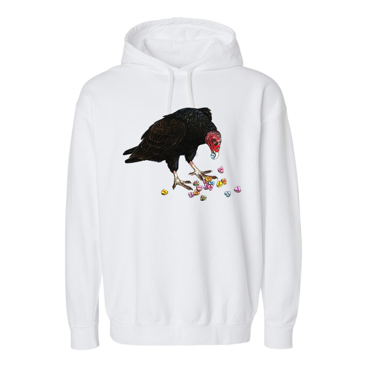 Eat Your Heart Out Turkey Vulture Snack Attack Garment-Dyed Fleece Hoodie
