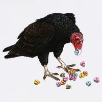 Eat Your Heart Out Turkey Vulture Snack Attack V-Neck T-Shirt
