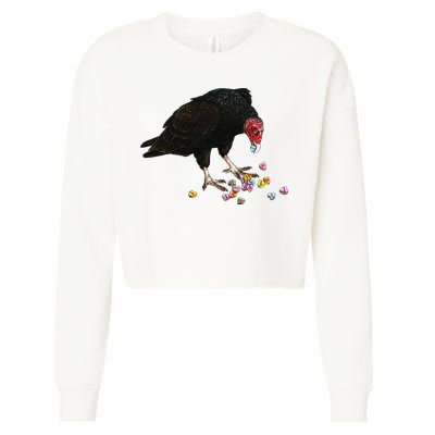 Eat Your Heart Out Turkey Vulture Snack Attack Cropped Pullover Crew