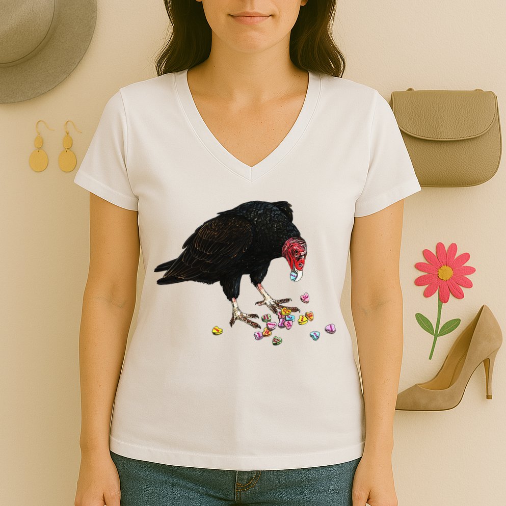 Eat Your Heart Out Turkey Vulture Snack Attack Women's V-Neck T-Shirt