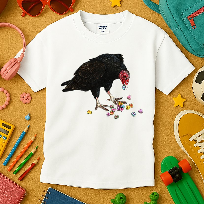 Eat Your Heart Out Turkey Vulture Snack Attack Kids T-Shirt