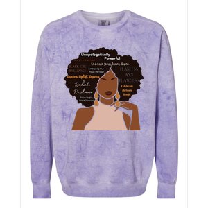 Embrace Your Inner Queen Black Girl Brilliance Colorblast Crewneck Sweatshirt