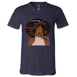 Embrace Your Inner Queen Black Girl Brilliance V-Neck T-Shirt