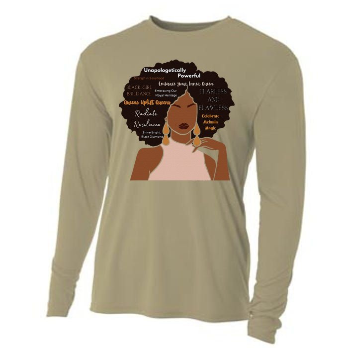 Embrace Your Inner Queen Black Girl Brilliance Cooling Performance Long Sleeve Crew