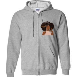 Embrace Your Inner Queen Black Girl Brilliance Full Zip Hoodie