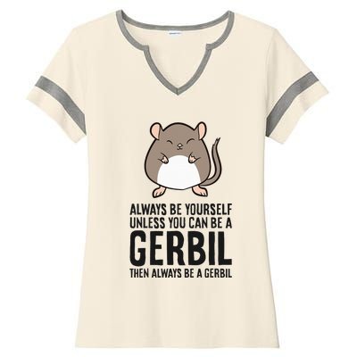 Embrace Your Inner Gerbil Unleash Your True Potential Ladies Halftime Notch Neck Tee