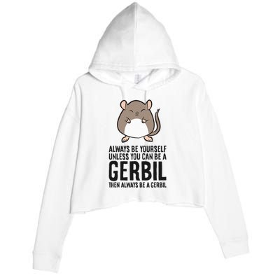 Embrace Your Inner Gerbil Unleash Your True Potential Crop Fleece Hoodie