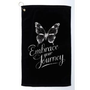 Embrace Your Journey Tal Health Awareness Month Cute Gift Platinum Collection Golf Towel