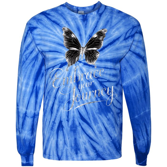 Embrace Your Journey Tal Health Awareness Month Cute Gift Tie-Dye Long Sleeve Shirt