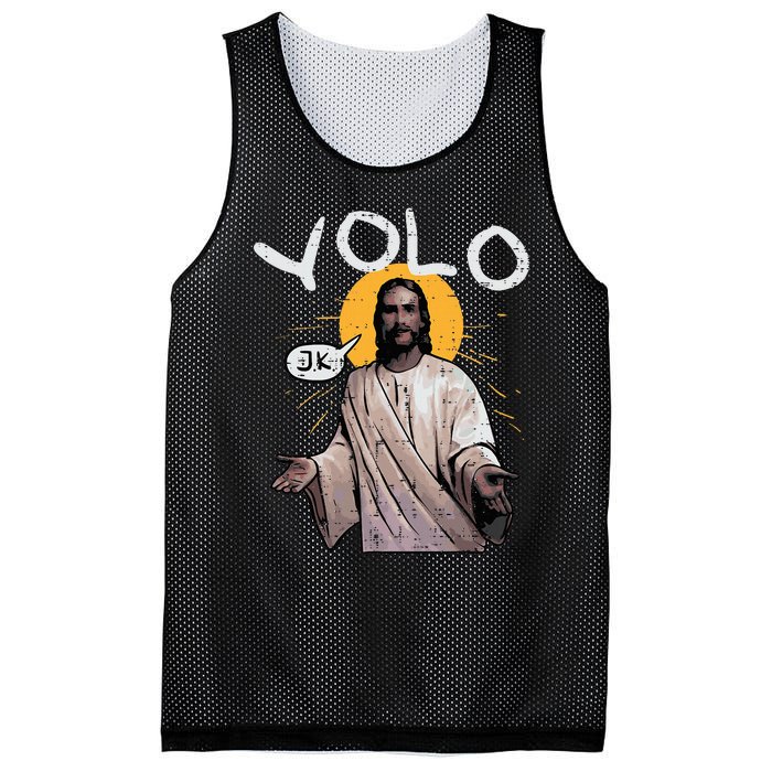 Easter Yolo Jk Jesus Funny Religious Christian Mesh Reversible Basketball Jersey Tank