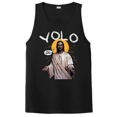 Easter Yolo Jk Jesus Funny Religious Christian PosiCharge Competitor Tank