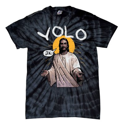 Easter Yolo Jk Jesus Funny Religious Christian Tie-Dye T-Shirt