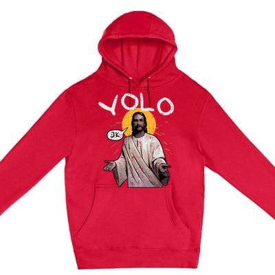 Easter Yolo Jk Jesus Funny Religious Christian Premium Pullover Hoodie