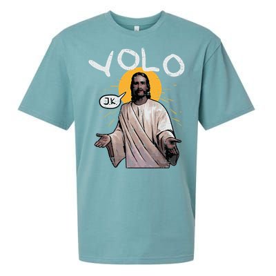 Easter Yolo Jk Jesus Funny Religious Christian Sueded Cloud Jersey T-Shirt