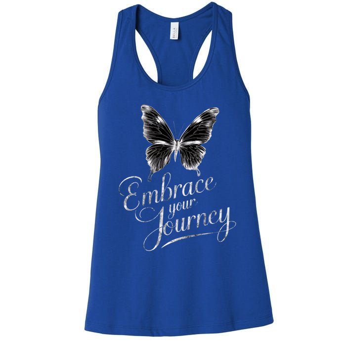 Embrace Your Journey Tal Health Awareness Month Gift Women's Racerback Tank