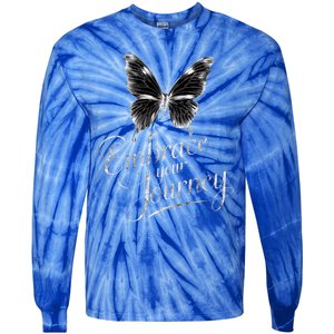 Embrace Your Journey Tal Health Awareness Month Gift Tie-Dye Long Sleeve Shirt