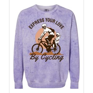 Express Your Love By Cycling Colorblast Crewneck Sweatshirt