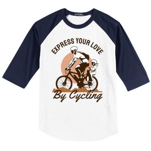 Express Your Love By Cycling Baseball Sleeve Shirt