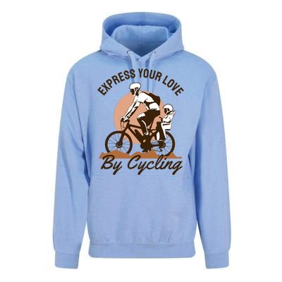 Express Your Love By Cycling Unisex Surf Hoodie