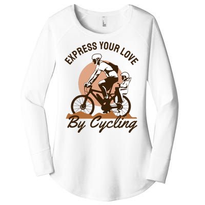 Express Your Love By Cycling Women's Perfect Tri Tunic Long Sleeve Shirt