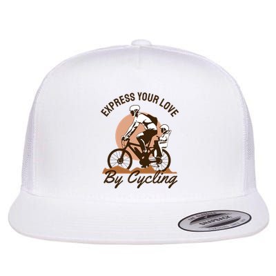 Express Your Love By Cycling Flatbill Hat