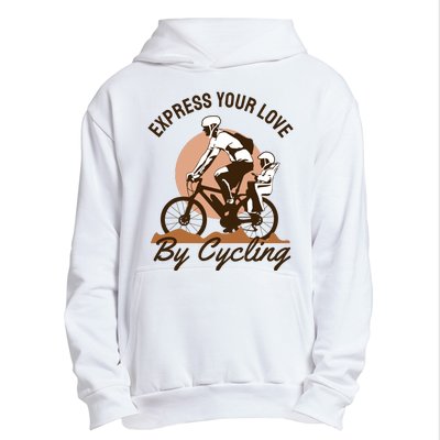 Express Your Love By Cycling Urban Pullover Hoodie