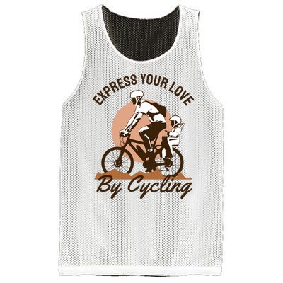 Express Your Love By Cycling Mesh Reversible Basketball Jersey Tank