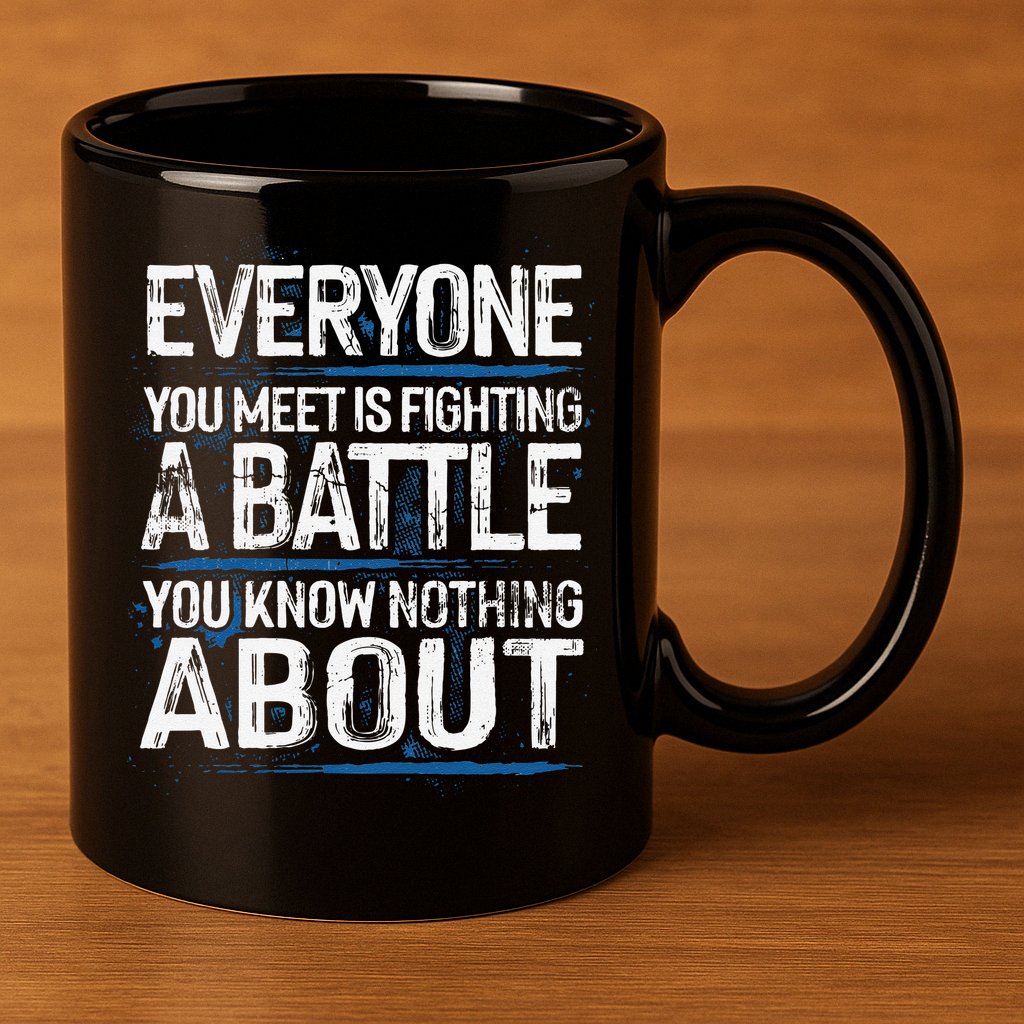 Everyone You Meet Is Fighting A Battle You Know Nothing Gift 11oz C Handle Ceramic Mug
